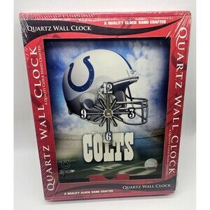 VTG Indianapolis Colts Man Cave Wall Clock NFL Made In USA Football